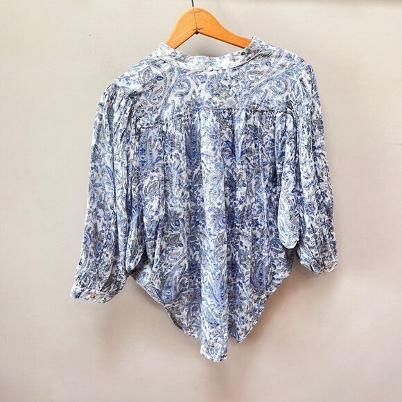 NEW PILCRO and the Letterpress Tavi‎ Crop Paisley Dolman Blouse - Size XS - Picture 5 of 7